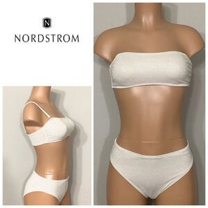 New. Nordstrom ivory & gold metallic thread bikini. Normally $119